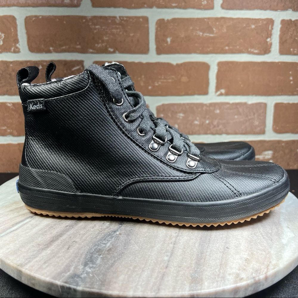 Keds Scout Ankle Rain Boots Womens Size 7 Shoes Black